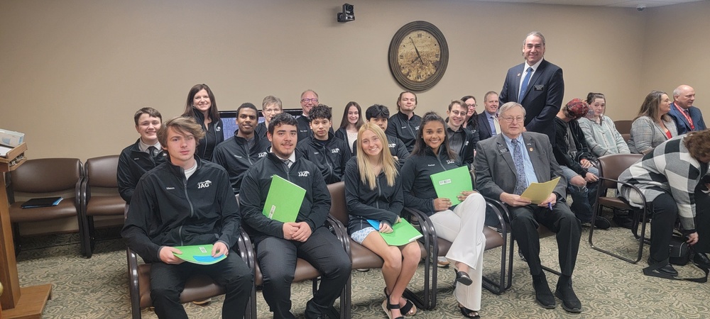Students meet with state legislators. 