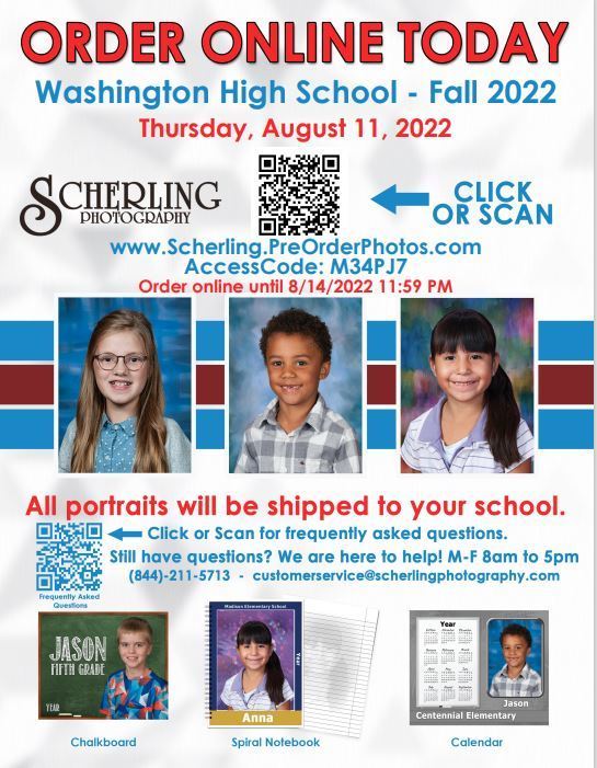Scherling Picture Day Information Washington High School