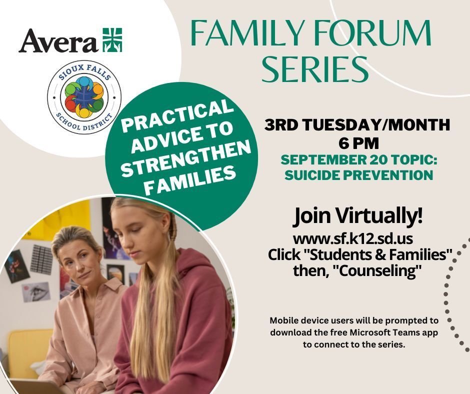 Family Forum Series: Suicide Prevention
