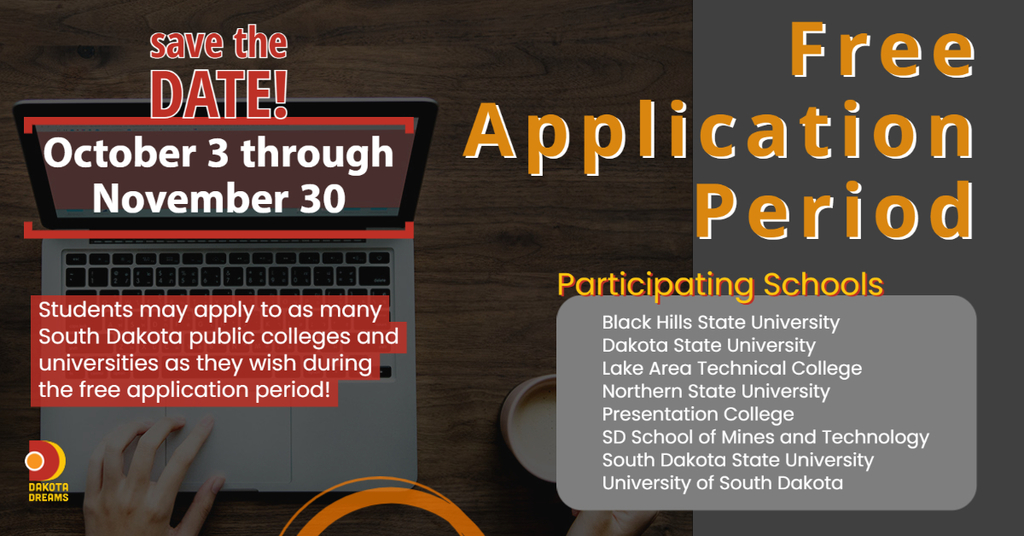 free college application period graphic 